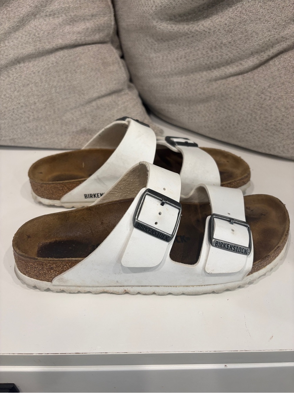 Birkenstock White Sandals Size 39